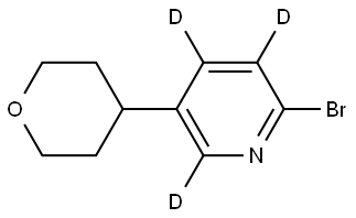 2-bromo-5-(tetrahydro-2H-pyran-4-yl)pyridine-3,4,6-d3 Struktur