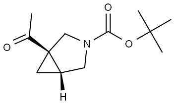 (1R,5R)-tert-Butyl 1-acetyl-3-azabicyclo[3.1.0]hexane-3-carboxylate Struktur