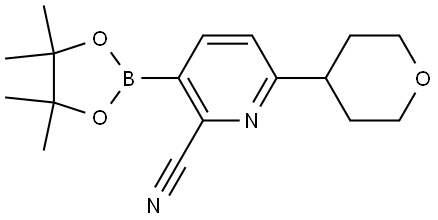 6-(tetrahydro-2H-pyran-4-yl)-3-(4,4,5,5-tetramethyl-1,3,2-dioxaborolan-2-yl)picolinonitrile|