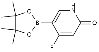 4-fluoro-5-(4,4,5,5-tetramethyl-1,3,2-dioxaborolan-2-yl)pyridin-2(1H)-one Struktur