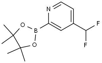 4-(difluoromethyl)-2-(4,4,5,5-tetramethyl-1,3,2-dioxaborolan-2-yl)pyridine Structure