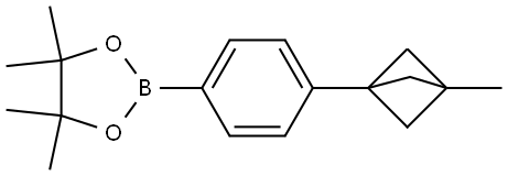 4,4,5,5-tetramethyl-2-(4-(3-methylbicyclo[1.1.1]pentan-1-yl)phenyl)-1,3,2-dioxaborolane Struktur