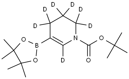 tert-butyl 5-(4,4,5,5-tetramethyl-1,3,2-dioxaborolan-2-yl)-3,4-dihydropyridine-1(2H)-carboxylate-2,2,3,3,4,4,6-d7 Struktur