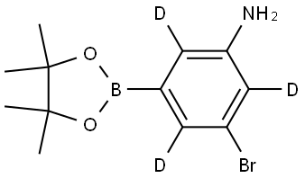 3-bromo-5-(4,4,5,5-tetramethyl-1,3,2-dioxaborolan-2-yl)benzen-2,4,6-d3-amine Struktur