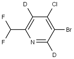 5-bromo-4-chloro-2-(difluoromethyl)pyridine-3,6-d2 Struktur