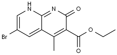 Ethyl 6-bromo-1,2-dihydro-4-methyl-2-oxo-1,8-naphthyridine-3-carboxylate Structure