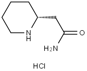 2-[(2R)-piperidin-2-yl]acetamide hydrochloride 结构式