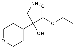 ethyl 3-amino-2-hydroxy-2-(tetrahydro-2H-pyran-4-yl)propanoate Structure