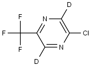 2-chloro-5-(trifluoromethyl)pyrazine-3,6-d2 Structure