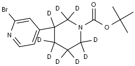 tert-butyl 3-(2-bromopyridin-4-yl)piperidine-1-carboxylate-2,2,3,4,4,5,5,6,6-d9 Structure