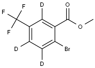 methyl 2-bromo-5-(trifluoromethyl)benzoate-3,4,6-d3 Struktur