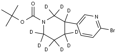 tert-butyl 3-(6-bromopyridin-3-yl)piperidine-1-carboxylate-2,2,3,4,4,5,5,6,6-d9 Struktur