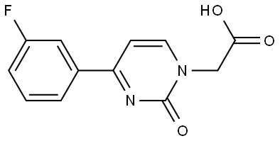 1(2H)-Pyrimidineacetic acid, 4-(3-fluorophenyl)-2-oxo- Structure