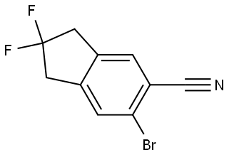 6-Bromo-2,2-difluoro-2,3-dihydro-1H-indene-5-carbonitrile Structure