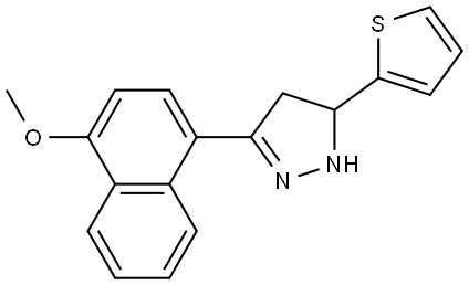 4,5-Dihydro-3-(4-methoxy-1-naphthalenyl)-5-(2-thienyl)-1H-pyrazole Structure