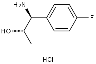 Benzeneethanol, β-amino-4-fluoro-α-methyl-, hydrochloride (1:1), (αS,βS)- Struktur