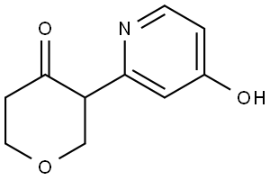 3-(4-hydroxypyridin-2-yl)tetrahydro-4H-pyran-4-one Struktur