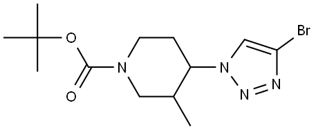 tert-butyl 4-(4-bromo-1H-1,2,3-triazol-1-yl)-3-methylpiperidine-1-carboxylate|