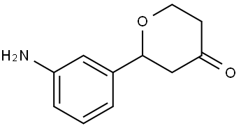 2-(3-aminophenyl)tetrahydro-4H-pyran-4-one Struktur