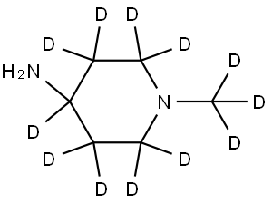 1-(methyl-d3)piperidin-2,2,3,3,4,5,5,6,6-d9-4-amine Struktur