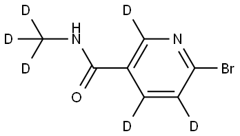 6-bromo-N-(methyl-d3)nicotinamide-2,4,5-d3 Struktur