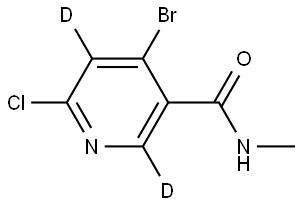 4-bromo-6-chloro-N-methylnicotinamide-2,5-d2 Structure