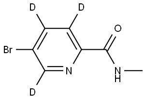 5-bromo-N-methylpicolinamide-3,4,6-d3 Struktur