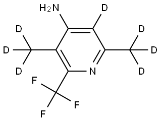 3,6-bis(methyl-d3)-2-(trifluoromethyl)pyridin-5-d-4-amine Structure