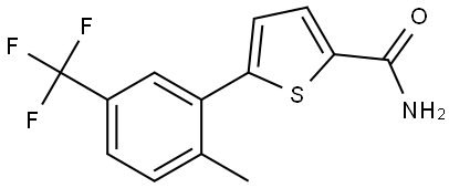 5-[2-Methyl-5-(trifluoromethyl)phenyl]-2-thiophenecarboxamide Structure