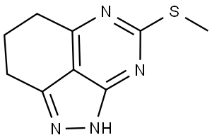 Pyrazolo[3,4,5-de]quinazoline, 2,6,7,8-tetrahydro-4-(methylthio)- Structure