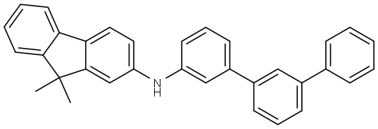 9,9-dimethyl-N-[1,1′:3′,1′′-terphenyl]-3-yl-9H-Fluoren-2-amine Structure