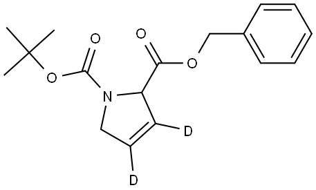 2-benzyl 1-(tert-butyl) 2,5-dihydro-1H-pyrrole-1,2-dicarboxylate-3,4-d2 Struktur