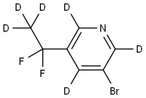 3-bromo-5-(1,1-difluoroethyl-2,2,2-d3)pyridine-2,4,6-d3 Structure