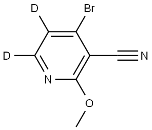 4-bromo-2-methoxynicotinonitrile-5,6-d2 Structure