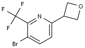 3-bromo-6-(oxetan-3-yl)-2-(trifluoromethyl)pyridine|