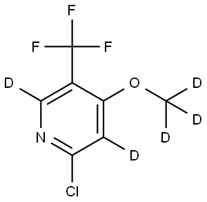 2-chloro-4-(methoxy-d3)-5-(trifluoromethyl)pyridine-3,6-d2 Struktur