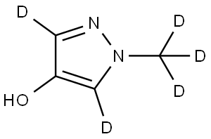1-(methyl-d3)-1H-pyrazol-3,5-d2-4-ol Struktur