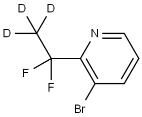 3-bromo-2-(1,1-difluoroethyl-2,2,2-d3)pyridine Struktur