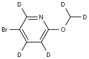 5-bromo-2-(methoxy-d2)pyridine-3,4,6-d3 Struktur