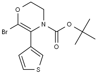 tert-butyl 6-bromo-5-(thiophen-3-yl)-2,3-dihydro-4H-1,4-oxazine-4-carboxylate|
