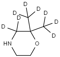 2,2-bis(methyl-d3)morpholine-3,3-d2 Structure