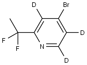 4-bromo-2-(1,1-difluoroethyl)pyridine-3,5,6-d3 Struktur