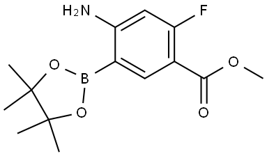 Methyl 4-amino-2-fluoro-5-(4,4,5,5-tetramethyl-1,3,2-dioxaborolan-2-yl)benzoate Structure