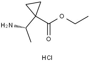 ethyl (S)-1-(1-aminoethyl)cyclopropane-1-carboxylate hydrochloride Structure