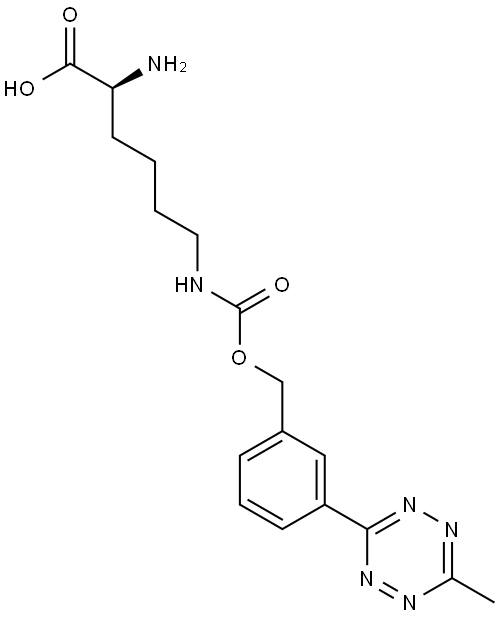 N6-(((3-(6-methyl-1,2,4,5-tetrazin-3-yl)benzyl)oxy)carbonyl)-L-lysine trifluoroacetate|N6-(((3-(6-甲基-1,2,4,5-四嗪-3-基)苄基)氧基)羰基)-L-赖氨酸