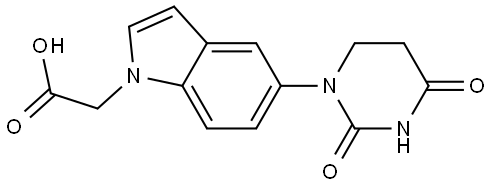 2-(5-(2,4-Dioxotetrahydropyrimidin-1(2H)-yl)-1H-indol-1-yl)acetic acid Structure