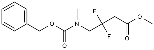 methyl 4-(((benzyloxy)carbonyl)(methyl)amino)-3,3-difluorobutanoate Structure