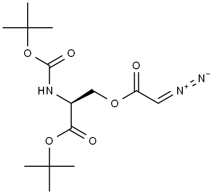L-Serine, O-(2-diazoacetyl)-N-[(1,1-dimethylethoxy)carbonyl]-, 1,1-dimethylethyl ester|