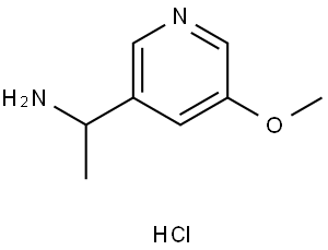3-Pyridinemethanamine, 5-methoxy-α-methyl-, hydrochloride (1:1) Structure