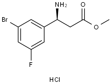 methyl (S)-3-amino-3-(3-bromo-5-fluorophenyl)propanoate hydrochloride Structure